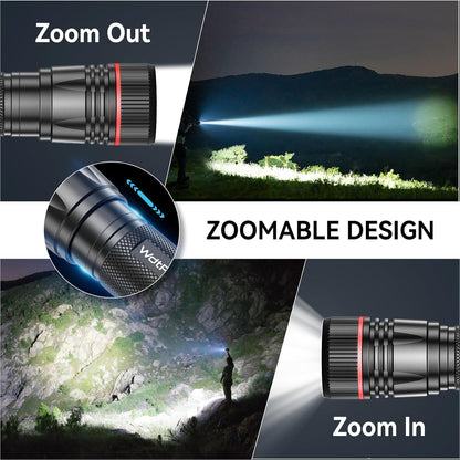 Rechargeable Flashlights High Lumens, 2 Pack 10H Long Lasting Super Bright EDC Flashlight, LED Mini Tactical Flash Lights for Camping Emergency, Drop & Water Resistant (Battery Included) | 2 Pack 10H Runtime, Tactical EDC, Emergency Camping, Drop & Water Resistant