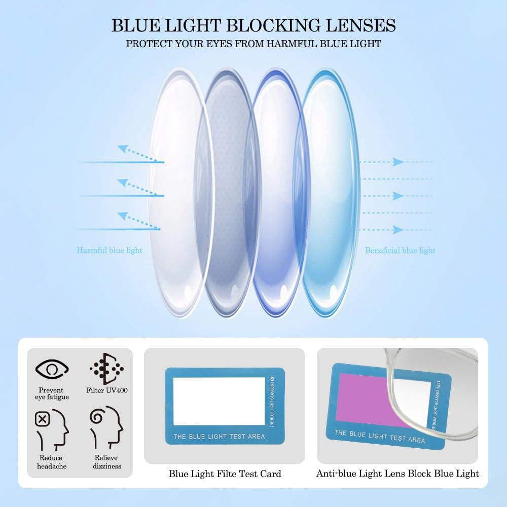 Blue Light Glasses Woman Blue Light Blocking Glasses Mens Blue Light Glasses for Girls Computer Gaming