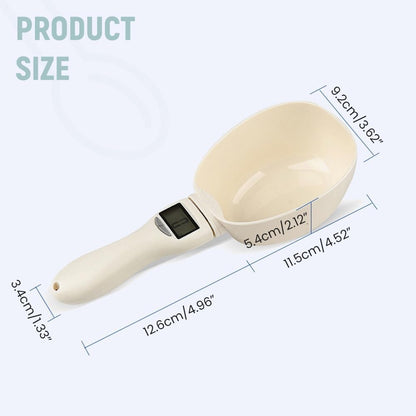 Digital Measuring Spoon, Electronic Measuring Spoon with LCD Screen, 800G / 0.1G High Precision Food Measuring Scoop Scale with Measuring Spoons for Food, Coffee,Spices, Dog Cat Food (1Pcs)