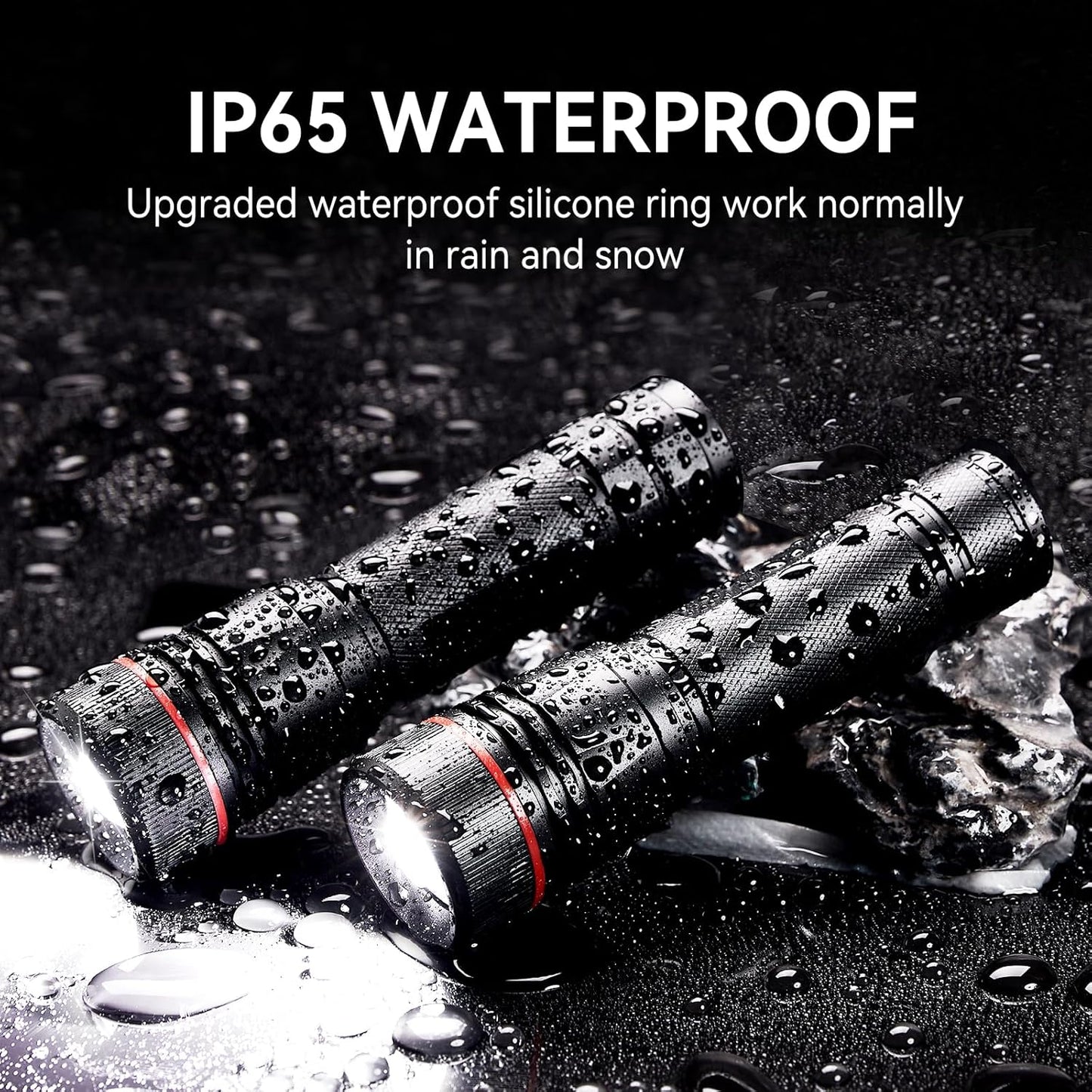Rechargeable Flashlights High Lumens, 2 Pack 10H Long Lasting Super Bright EDC Flashlight, LED Mini Tactical Flash Lights for Camping Emergency, Drop & Water Resistant (Battery Included) | 2 Pack 10H Runtime, Tactical EDC, Emergency Camping, Drop & Water Resistant